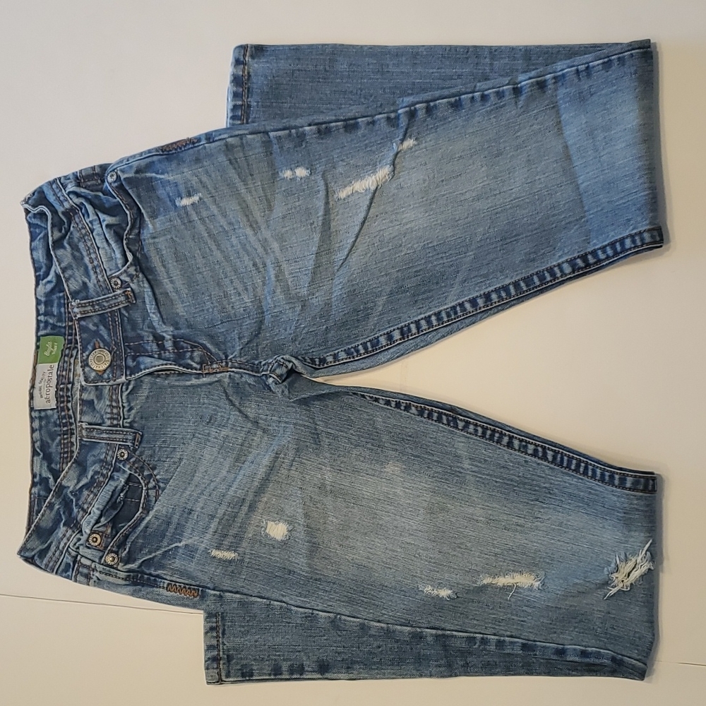 Aeropostale Distressed Low-Rise Bayla Skinny Jeans